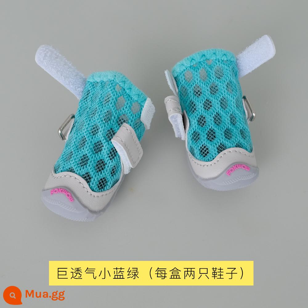 Trong giày thấp hơn Fokwow Dog Shoes, con chó nhỏ Teddy Biebeli mềm chống dưới đáy - Màu xanh lam nhỏ (thoáng khí rất lớn, lưới lớn)