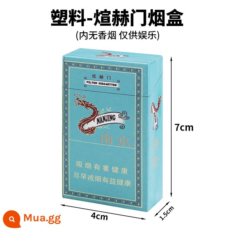 Người nổi tiếng Internet đồ trang trí bánh trang trí mô phỏng chai rượu hộp thuốc lá Huazi Internet người nổi tiếng bố nam thần sinh nhật thẻ cắm - Hộp thuốc lá Xuân Hòa Môn 10 điếu