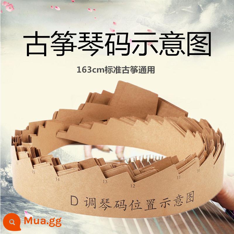 Sơ đồ vị trí mã guzheng 163 tiêu chuẩn cổ xưa điều chỉnh con lắc điều chỉnh mã giấy Đôn Hoàng chung D-điều chỉnh đàn tam thập lục mã thanh định vị - Sơ đồ mã đàn piano