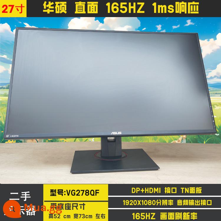 Hiển thị 32 -inch Bề mặt cong 144Hz E -Sports HD 27 -inch 2K Internet Cafe 40 -inch 4K Màn hình máy tính thứ hai -hand - Bảng điều khiển 1K165HZ TN 27 inch trực tiếp của ASUS Phản hồi 1ms