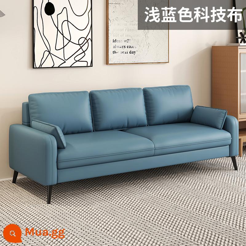 Sofa Bắc Âu phòng khách căn hộ nhỏ phòng ngủ phòng khách internet người nổi tiếng đôi căn hộ nhỏ cho thuê ghế sofa - Vải kỹ thuật màu xanh nhạt [Chống thấm nước, chống bẩn và chống bẩn]