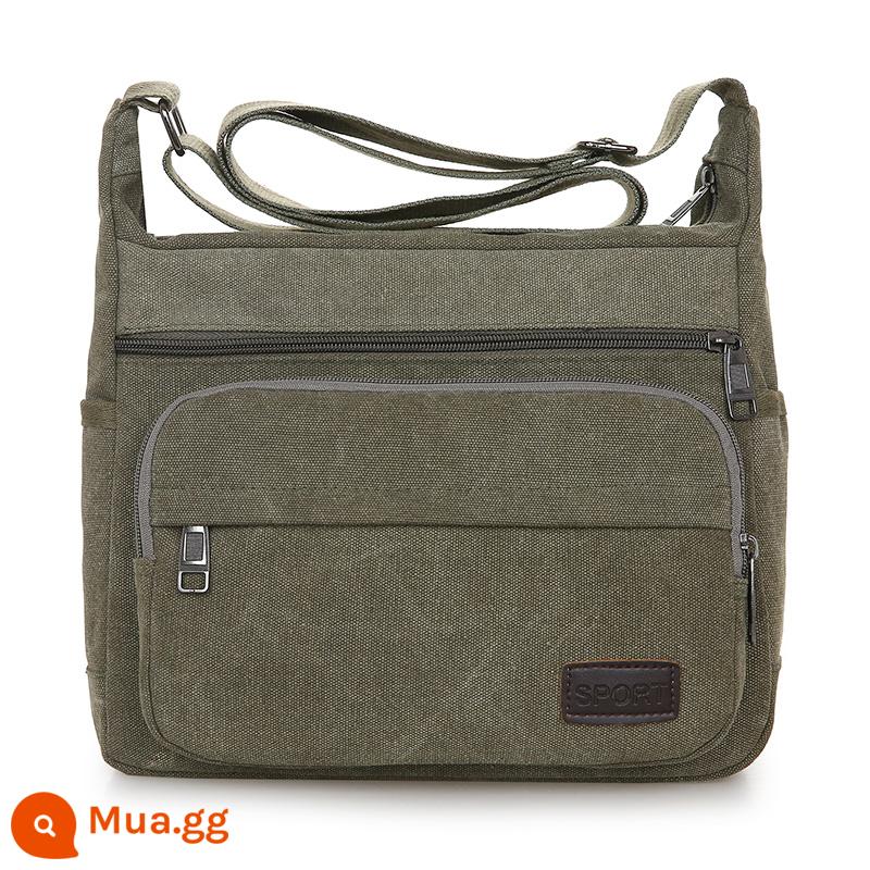 2021 Mới Túi Vải Nam Satchel Túi Nam Túi Thể Hiện Túi Nam Ba Lô Công Suất Lớn Messenger túi Đeo Vai - Yunzhi 8895 Xanh Quân Đội