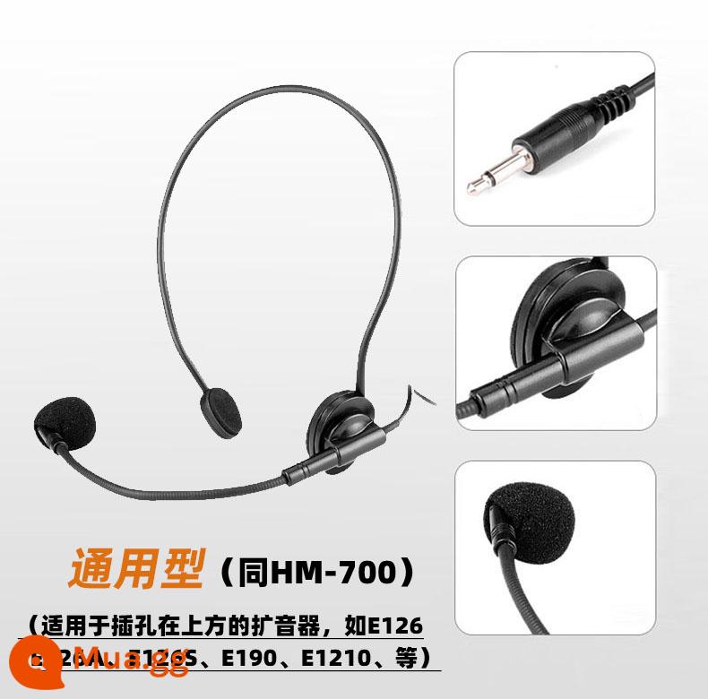 Desheng HM-700 loa tai nghe con ong nhỏ tai nghe micro tai nghe micro E126S E188 E20 - Tai nghe HM-700 (đầu thẳng) + 20 băng đô xốp