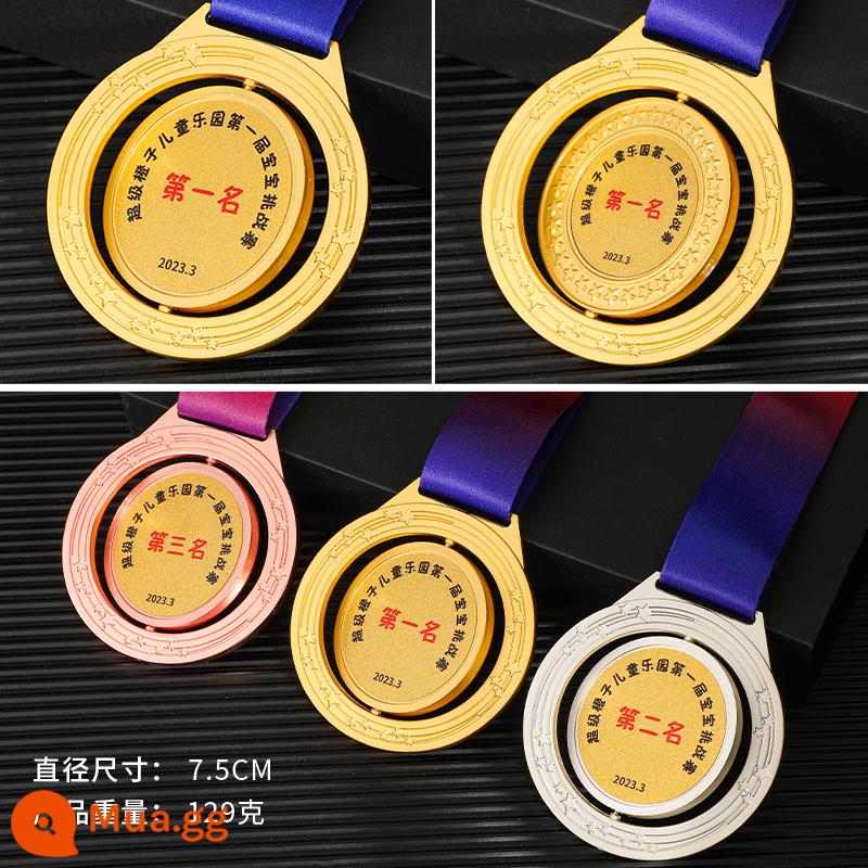 Danh sách huy chương pha lê tùy chỉnh cuộc họp thể thao marathon huy chương vàng lá vàng huy chương kim loại tình nguyện lưu niệm tùy chỉnh - Huy chương kim loại có thể xoay kiểu 1