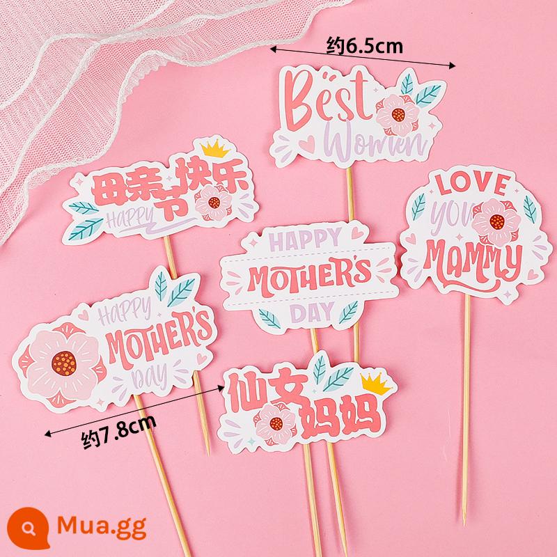 38 ngày phụ nữ trang trí bánh cupcake cắm thẻ đường cong nến bánh quy tình yêu 38 thiệp lễ hội nữ thần - 10 bộ thẻ từ Ngày của Mẹ