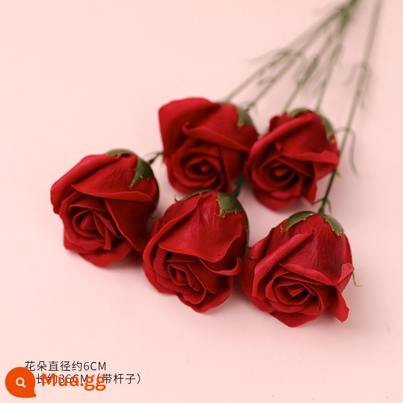 38 Ngày Phụ Nữ Tulip Mô Phỏng Hoa Hoa Hồng Trang Trí Bánh Cắm Ruy Băng Lưới Xung Quanh Lễ Hội Nữ Thần Ngày 8 Tháng 3 - 10 bông hồng đỏ tía nhạt