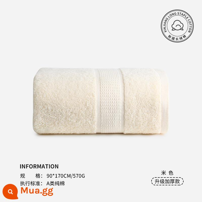 Khăn tắm bông Jie Liya tắm tại nhà cho nữ cotton nguyên chất thấm nhanh khô 2022 cặp đôi nam nữ người lớn mới quấn khăn được - Màu be (170*90cm/lớn hơn và dày hơn/bông nguyên chất loại A)