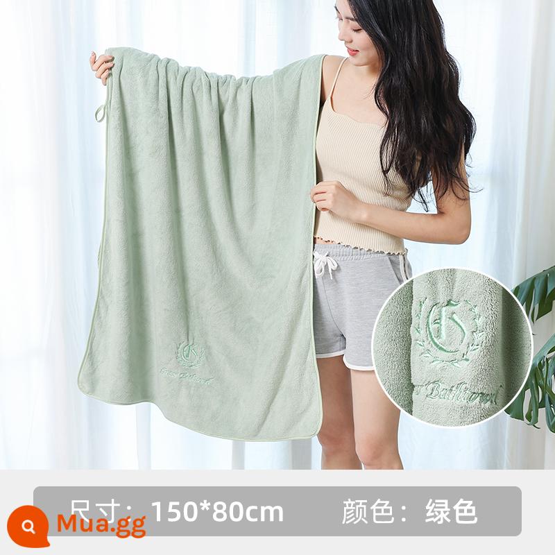 Khăn tắm Jieliya Nhà nữ Mùa đông người lớn hơn cotton cotton hấp thụ nước 2022 Mô hình cặp đôi mới Một cặp khăn bọc khăn - Matcha Xanh [Tiêu Chuẩn Loại A | Đặc 420g]