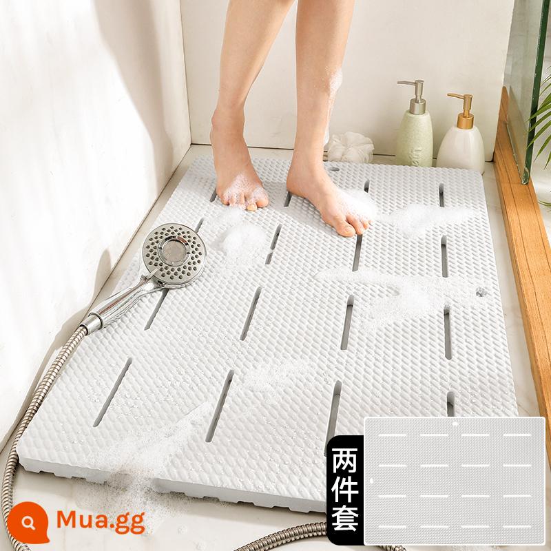 Dajiang sàn đệm phòng tắm gia dụng phòng tắm không -slip phòng trang điểm bọt phòng chống nhà vệ sinh học phòng tắm tắm tắm - Màu be [bộ 2]