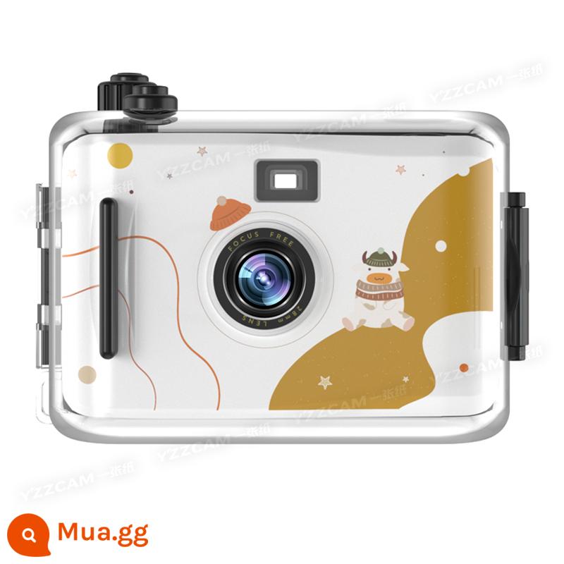 Máy ảnh phim crazy mini máy ảnh phim cổ điển không thấm nước không Polaroid ngày sinh viên quà tặng ins sáng tạo - con bò dễ thương