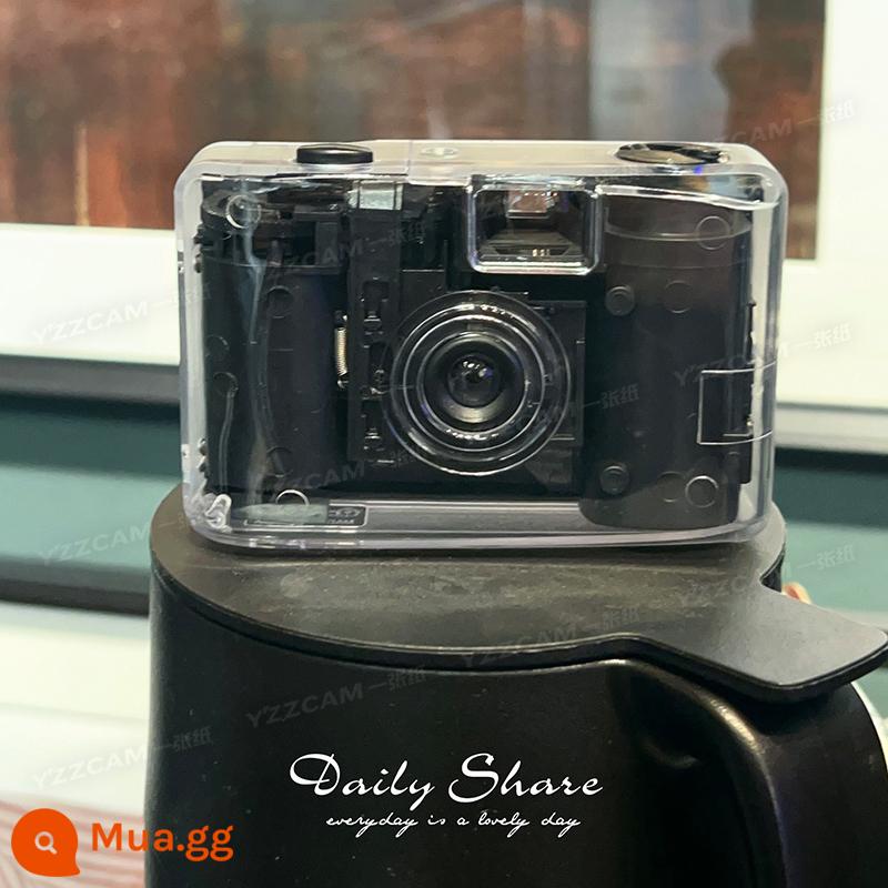 Máy ảnh phim crazy mini máy ảnh phim cổ điển không thấm nước không Polaroid ngày sinh viên quà tặng ins sáng tạo - màu trong suốt