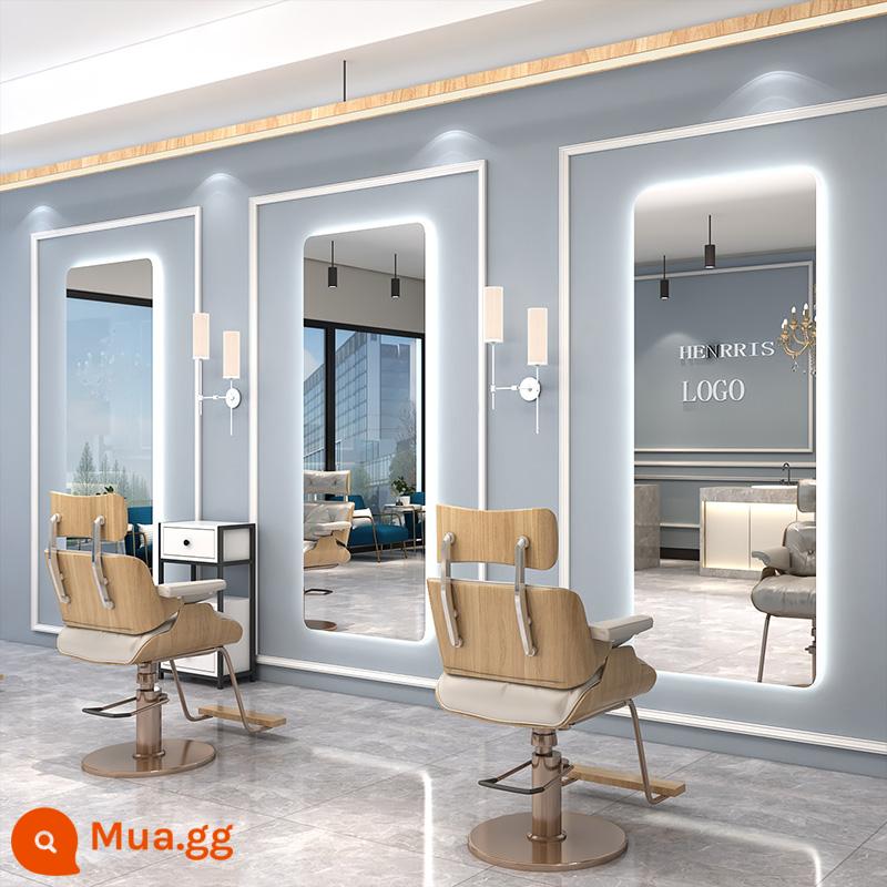 Người nổi tiếng Internet cửa hàng làm tóc hợp thời trang salon tóc gương đặc biệt cửa hàng làm tóc bàn gương có đèn treo tường cảm ứng gương phát quang gương ủi - Gương chiếu hậu 170*70 (model chính)