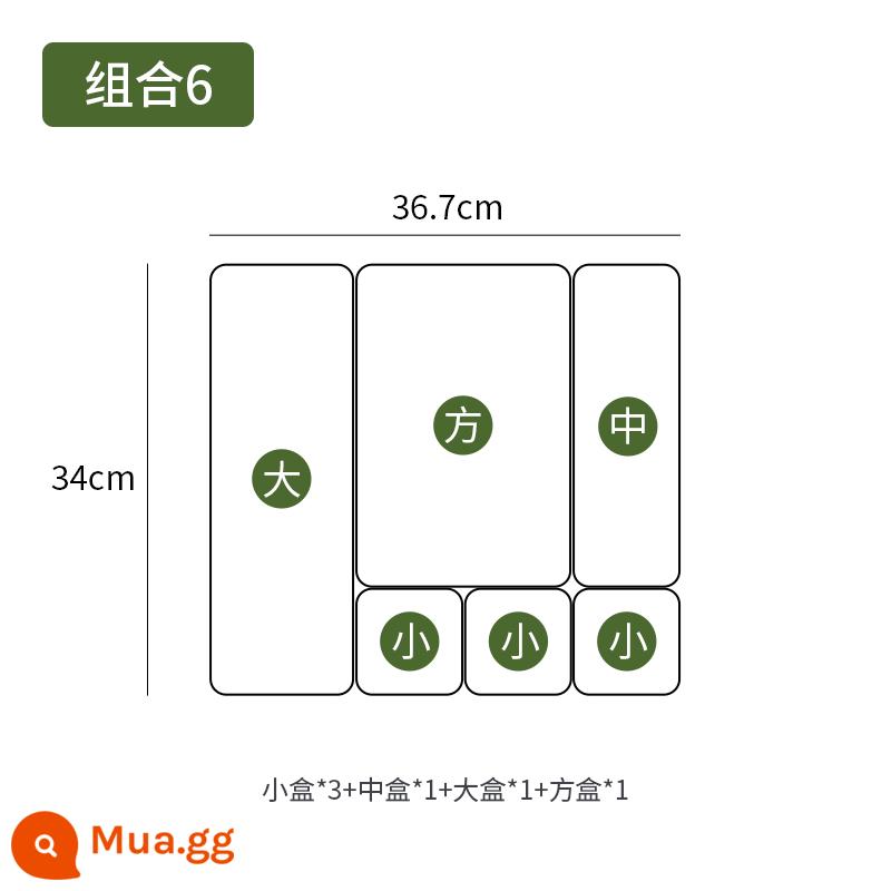 Tủ bếp kiểu ngăn kéo hộp đựng đồ tích hợp lưới hoàn thiện tạo tác tổng thể tủ dưới bàn trang điểm bộ đồ ăn trang sức văn phòng - tổ hợp 6