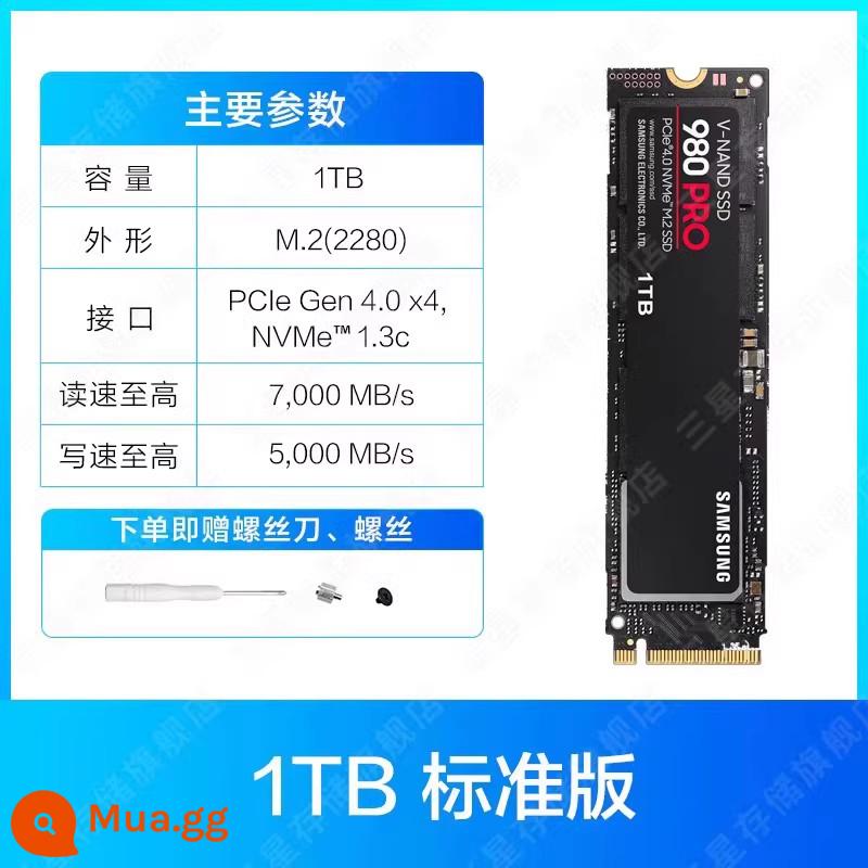 Ổ cứng thể rắn Samsung 980 PRO 1TB NVMe M.2 laptop PS5 máy tính để bàn PCIe4.0SSD - Phiên bản tiêu chuẩn 1TB-