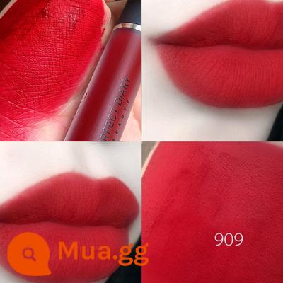 Perfect Diary Lip Glam Lip Velvet To Velvet Matte Matte 909 Thương Hiệu Lớn Chính Hãng V01 Mẫu Nữ Sinh - Son môi 9 Series #909 Little Waltz Hàng có sẵn