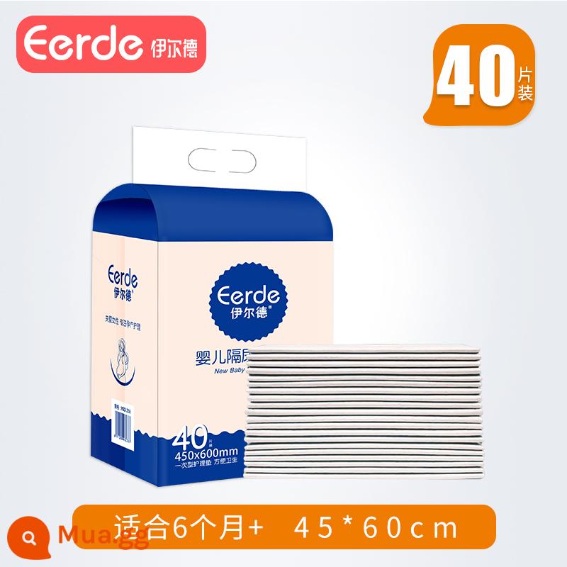 Tấm lót chống tiêu chảy dùng một lần mẫu giáo cỡ lớn cho bé không thấm nước có thể giặt được ga trải giường chăm sóc qua đêm dì con bé - Phiên bản nâng cấp thế hệ thứ 2 40 miếng size lớn 45*60