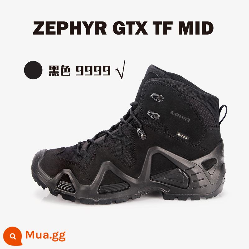 Đức LOWA ZEPHYR GTX TF ngoài trời dành cho nam và nữ giày đi bộ đường dài chống nước giữa ống giày sa mạc - Mẫu chống nước GTX giữa thùng màu đen (9999)