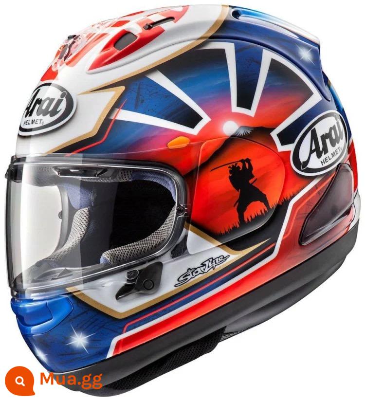 ARAI RX7X Đôi Mắt To Haydn Fangga Takahashi Takahashi Rồng Nhật Bản Qinglong Gp4 TT Mũ Bảo Hộ - Người bảo vệ xanh Pedrosa Spirit Blue