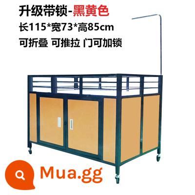 Siêu thị khuyến mại đổ xe đua cửa hàng quần áo gấp khuyến mại kệ phao giá đặc biệt xe phao khuyến mại xe trưng bày - Màu xanh đậm dày màu đen và vàng cỡ lớn có khóa