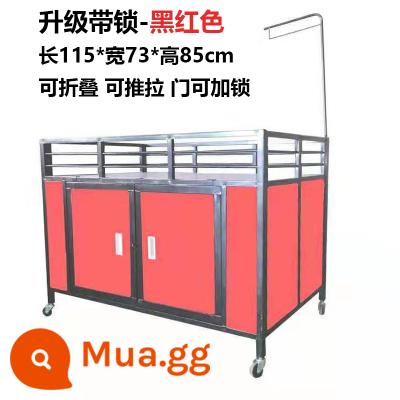 Siêu thị khuyến mại đổ xe đua cửa hàng quần áo gấp khuyến mại kệ phao giá đặc biệt xe phao khuyến mại xe trưng bày - Màu xanh nhạt dày màu đen và đỏ cỡ lớn có khóa