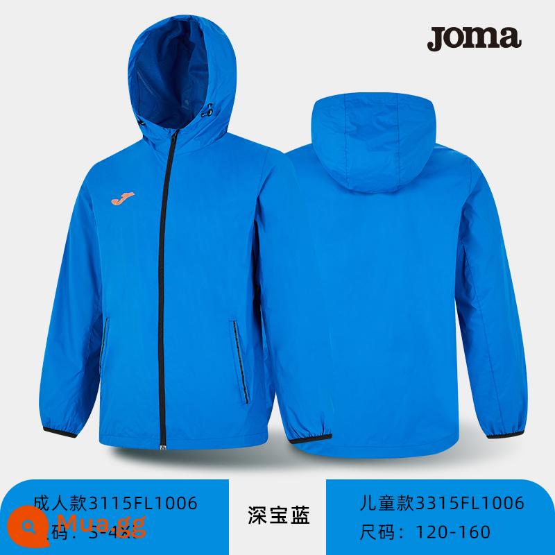 Joma Homer buộc tội các môn thể thao nam của nam giới mùa thu không thấm nước mưa mồ hôi mưa chạy bộ đồ đào tạo bóng đá trẻ em - xanh sapphire đậm