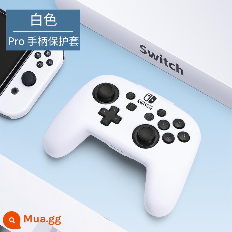 Vỏ bảo vệ tay cầm Nintendo Switch Pro chính hãng, thân thiện với da, vỏ cứng switchpro nspro, vỏ bảo vệ trong suốt bằng silicone ns, túi lưu trữ trò chơi, hộp, túi phụ kiện, vỏ silicon, mờ - Vỏ bảo vệ tay cầm Switch pro [trắng]