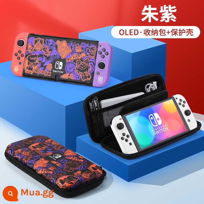 Túi đựng Nintendo Switch Túi bảo vệ Mario ns máy chơi game oled xách tay dung lượng lớn hộp vỏ cứng hộp cassette switcholed siwch tay cầm vỏ tay trọn bộ phụ kiện - Vỏ Cứng Oled Stand [Pokémon Vermilion + Vỏ Bảo Vệ Cùng Kiểu] Đi Kèm Phim + Nắp