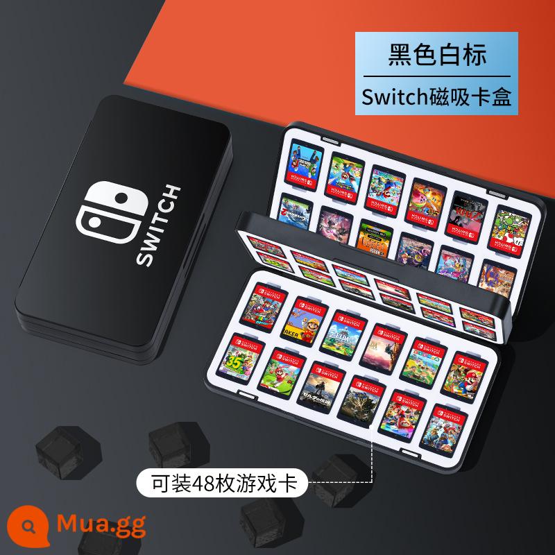 Hộp thẻ chuyển đổi Splatoon 3 Hộp lưu trữ băng cassette Nintendo Thẻ trò chơi Pokémon Zhuzi ns hút từ gói thẻ switcholed dung lượng lớn 24 tay áo bảo vệ gói phụ kiện thợ săn quái vật - 48 miếng [nhãn đen trắng] đóng từ tính √ lấy dễ dàng