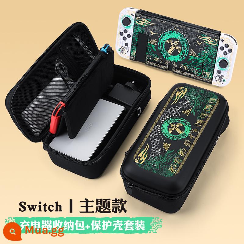 Túi lưu trữ công tắc chính thức Vỏ bảo vệ switcholed Hộp băng cassette Nintendo ns trọn bộ máy chơi game oled xách tay dung lượng lớn vỏ cứng hộp phụ kiện tay cầm bảng điều khiển switchlite - Túi đựng công tắc Chủ đề Tears of the Kingdom + hộp bảo vệ [có thể đựng bộ sạc + đế] chân đế tích hợp