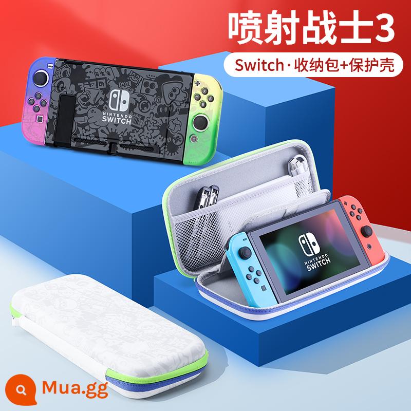 Túi đựng Nintendo Switch Túi bảo vệ Mario ns máy chơi game oled xách tay dung lượng lớn hộp vỏ cứng hộp cassette switcholed siwch tay cầm vỏ tay trọn bộ phụ kiện - Vỏ cứng Switch Stand [Splatoon + Vỏ bảo vệ cùng kiểu] ​​Phim + Nắp miễn phí