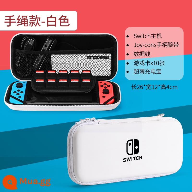 Túi lưu trữ Nintendo Switch vỏ bảo vệ ns Pokémon Zhuzi vỏ cứng hộp swich chuyển đổi băng cassette di động siwch tay cầm phụ kiện vỏ màn hình oled hộp thẻ cứng switchlite - Switch√Phiên bản dây đeo tay màu trắng√Miễn phí dán phim cường lực + mũ vuốt mèo