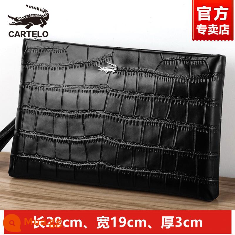 Cartelo Túi Clutch Cá Sấu Nam Da Thật Dung Tích Lớn Ví Đựng Thẻ Đa Năng Mới Lớp Trên Túi Clutch Da Bò Nam - Dịch vụ sau bán hàng trọn đời của Model E "Da bò lớp trên cùng"