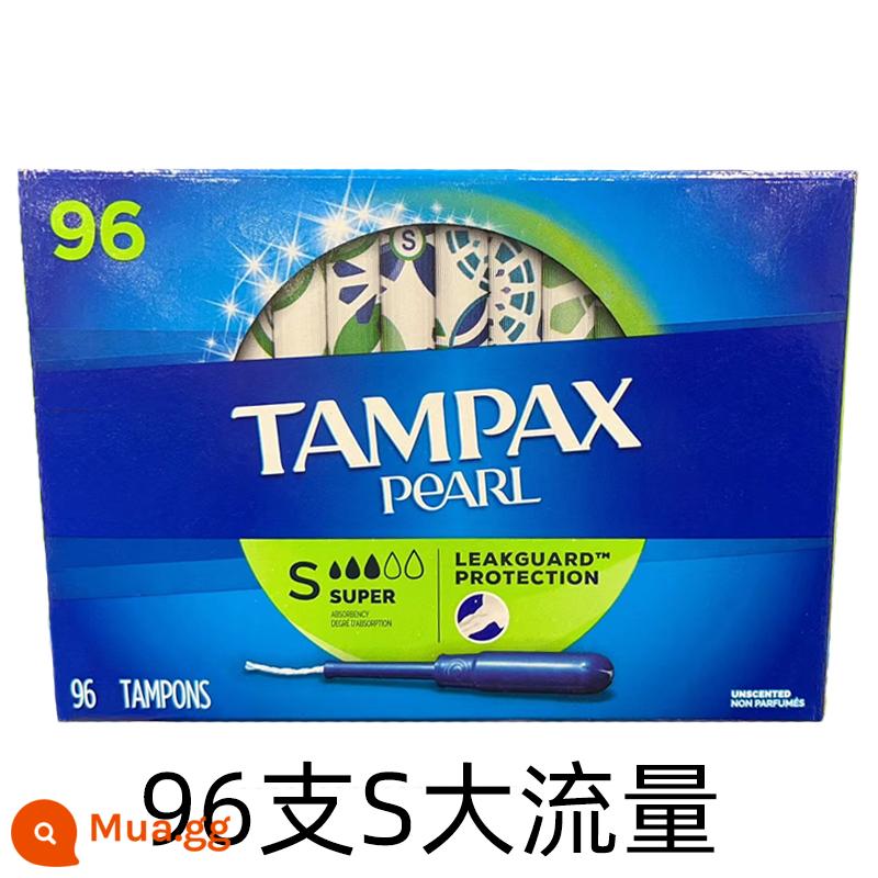 Spot Canada TAMPAX Danbis ngọc trai băng vệ sinh bằng nhựa loại ống thông thông thường cực lớn 96 miếng - 96 miếng S dòng chảy lớn