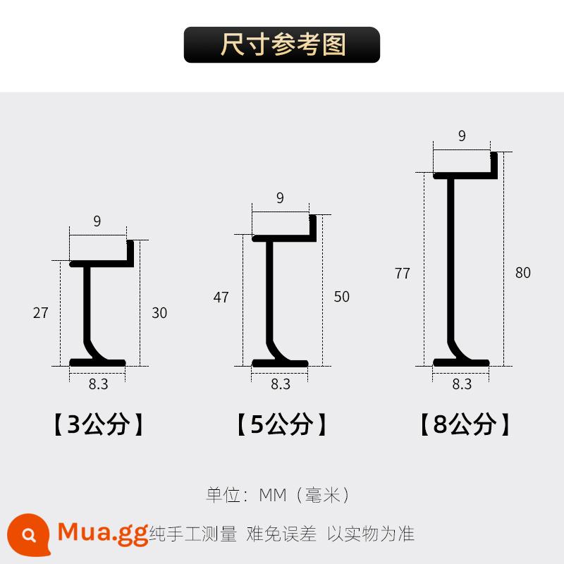 Tấm ốp chân tường bằng hợp kim nhôm được nhúng ẩn kim loại giấu kín đường viền chân tường bằng thép không gỉ 3/5/8 cm đường viền chân tường được nhúng - lấy mẫu