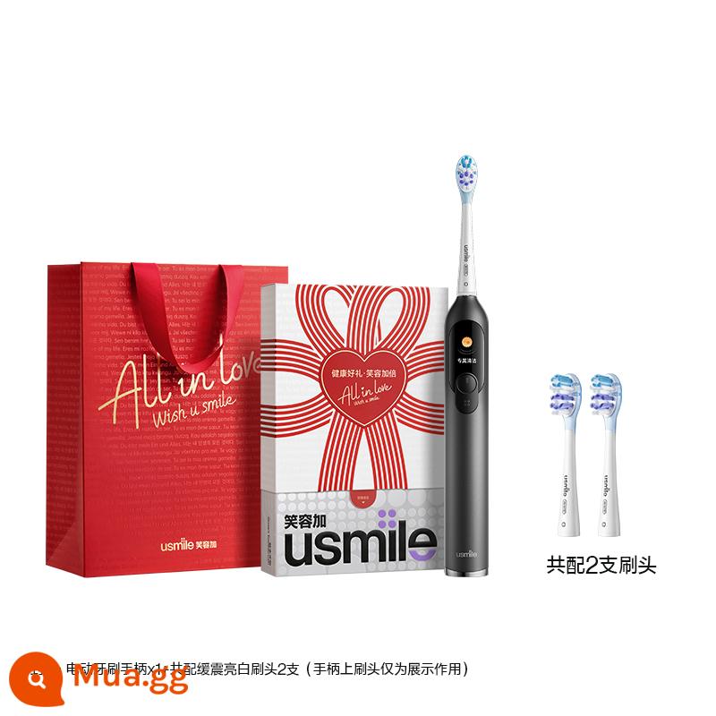 Smile Plus USmile Điện Kỹ Thuật Số Bàn Chải Đánh Răng Dành Cho Nam Và Nữ Trưởng Thành Cặp Đôi Flagship 2 Mặt Màn Hình Hộp Quà Tặng F10PRO - [Hộp quà cẩn thận/Toàn màn hình] F10-Obsidian Black