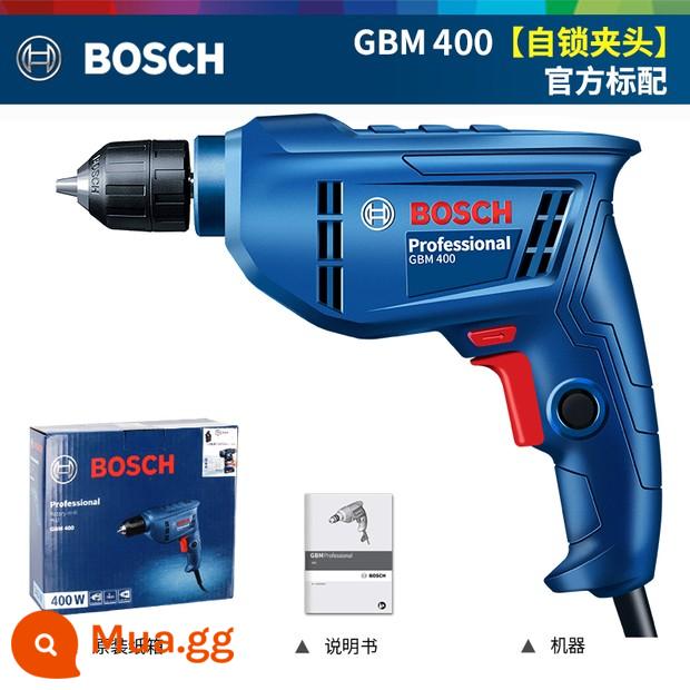 Máy Khoan Điện Bosch Máy Vặn Vít Dụng Cụ Hộ Gia Đình Máy Khoan Điện Đa Năng Bác Sĩ Máy Khoan Điện 220V GBM345 - Đề nghị đặc biệt! Tự khóa nâng cấp lên 400W [tiêu chuẩn chính thức]