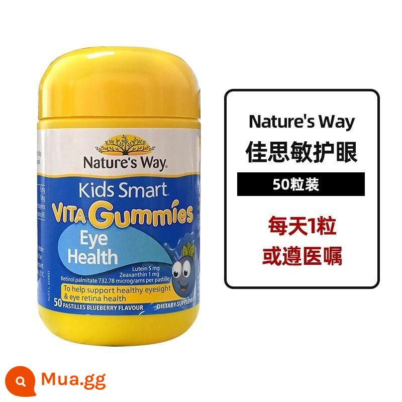 Kẹo dẻo Natures Way Jiasmin trẻ em bổ sung canxi kẽm đa vitamin VC cho bé 60 viên của Úc - màu xanh lá