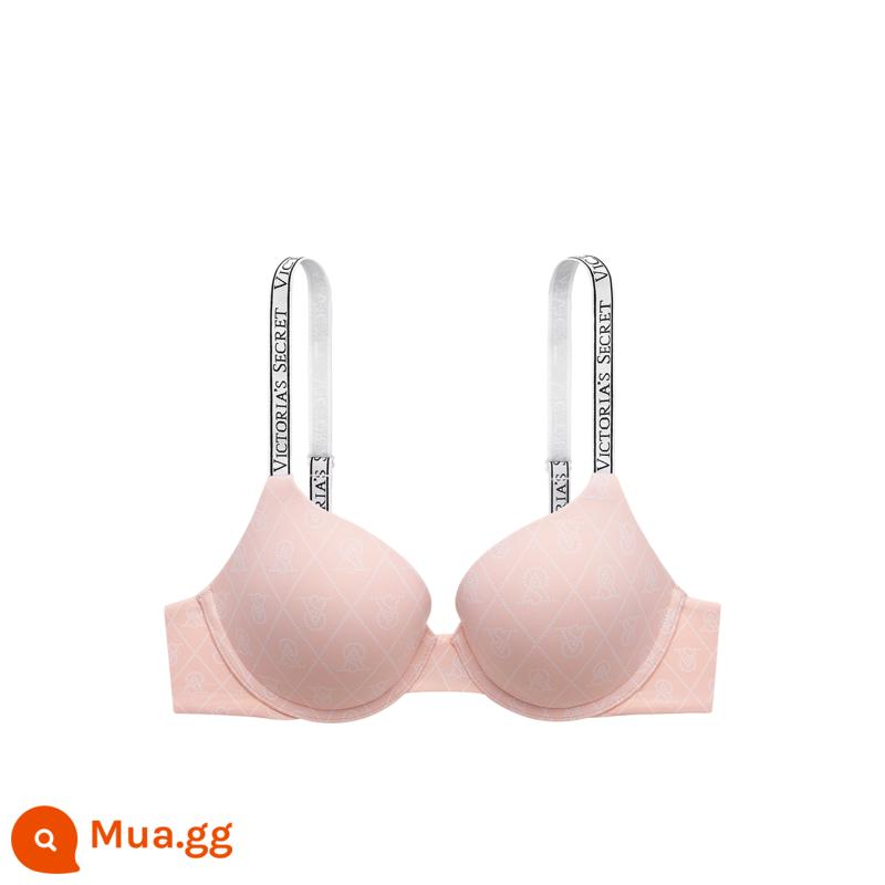 Thẳng xuống 188|Victoria's Secret Logo Letter Dây đeo vai Vú nhỏ tạo nên sự sexy lớn của Mỹ Đồ lót gợi cảm nữ phong cách mới - 5S88 tông hồng nhạt viền thép