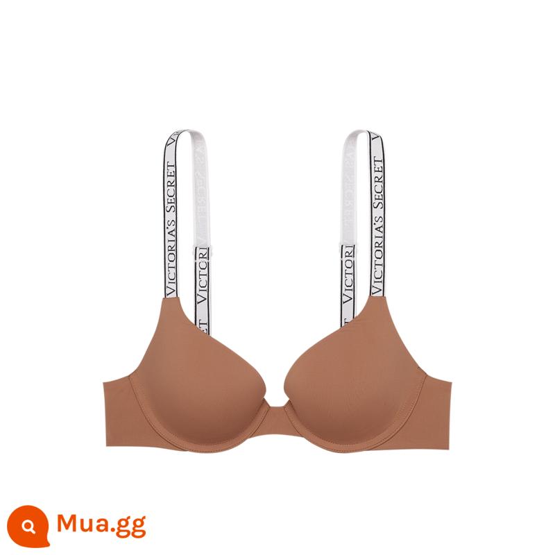 Thẳng xuống 188|Victoria's Secret Logo Letter Dây đeo vai Vú nhỏ tạo nên sự sexy lớn của Mỹ Đồ lót gợi cảm nữ phong cách mới - 2YSV tông nâu caramen viền thép