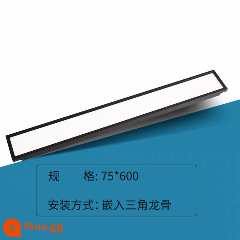 Tích hợp trần tổ ong bảng lớn LED ánh sáng phong cách sang trọng 20*20 19*19 đen trắng lưới tản nhiệt nhúng ánh sáng 15x60 - Đèn viền hẹp màu đen cao cấp 7,5 * 60