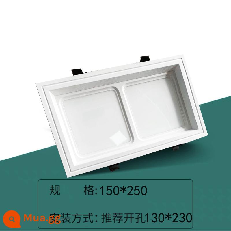 Tích hợp trần tổ ong bảng lớn LED ánh sáng phong cách sang trọng 20*20 19*19 đen trắng lưới tản nhiệt nhúng ánh sáng 15x60 - 15*25 đầu đôi màu trắng