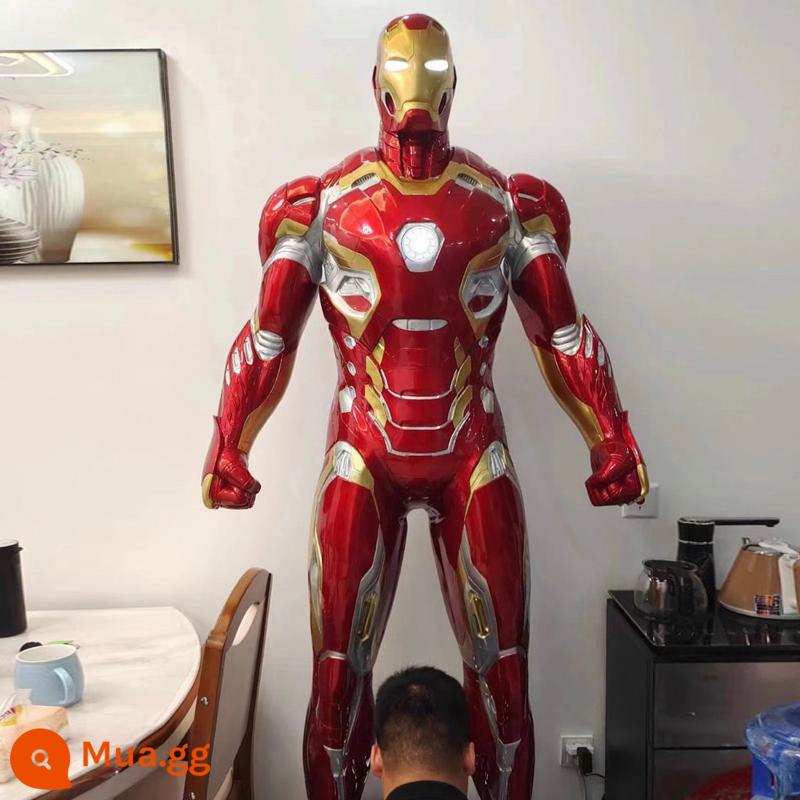 Marvel Iron Man Hulkbuster giáp điêu khắc MK7MK50 1 đến 1 mẫu trang trí phòng khách tầng-đứng lớn vật trang trí - MK45 Iron Man không có đế cao 1,8 mét, dài 80*rộng 30*cao 180