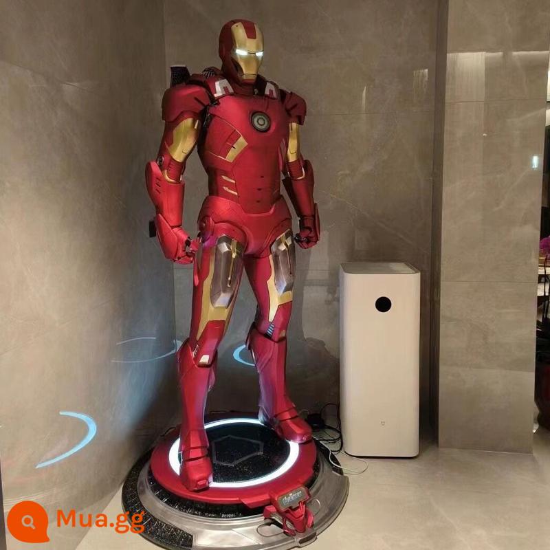 Marvel Iron Man Hulkbuster giáp điêu khắc MK7MK50 1 đến 1 mẫu trang trí phòng khách tầng-đứng lớn vật trang trí - MK7 Iron Man có đế cao 2,1 mét, đường kính đế 105, cao 15CM