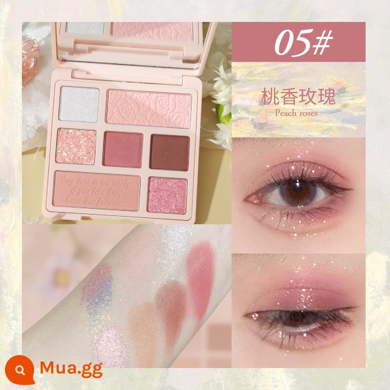 GIỮ SỐNG Vườn Paris Eyeshadow Palette Trà Sữa Màu Đất Hốc Tranh Sơn Dầu Cánh Hoa Hạt Mờ Thỏ Phấn Mắt - 705#hoa hồng thơm đào