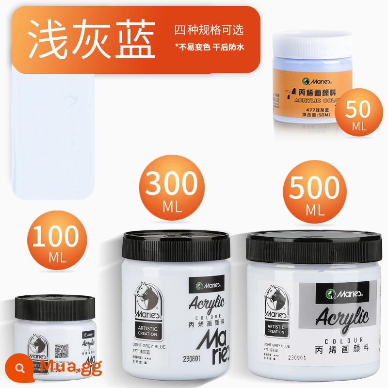 Sơn acrylic thương hiệu Marley 500ml chai lớn trắng đen 300 vàng sơn tường đặc biệt chống nước pha loãng sơn thuốc nhuộm tranh tường vẽ tay màu không phai graffiti kem chống nắng trẻ em tự làm - màu xanh xám nhạt/mới