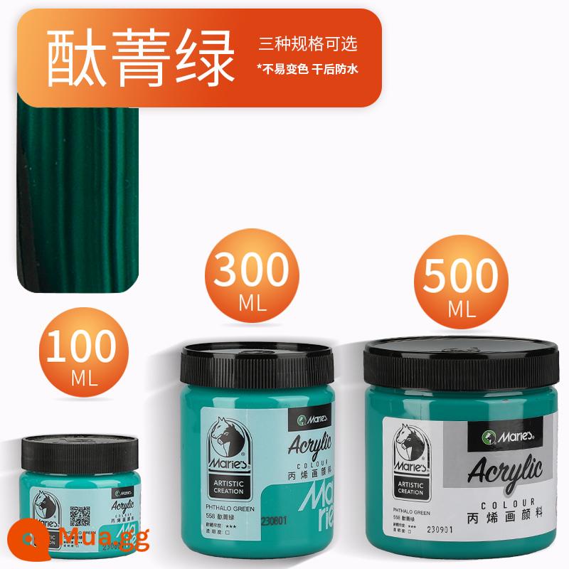 Sơn acrylic thương hiệu Marley 500ml chai lớn trắng đen 300 vàng sơn tường đặc biệt chống nước pha loãng sơn thuốc nhuộm tranh tường vẽ tay màu không phai graffiti kem chống nắng trẻ em tự làm - Phthalocyanine xanh/mới