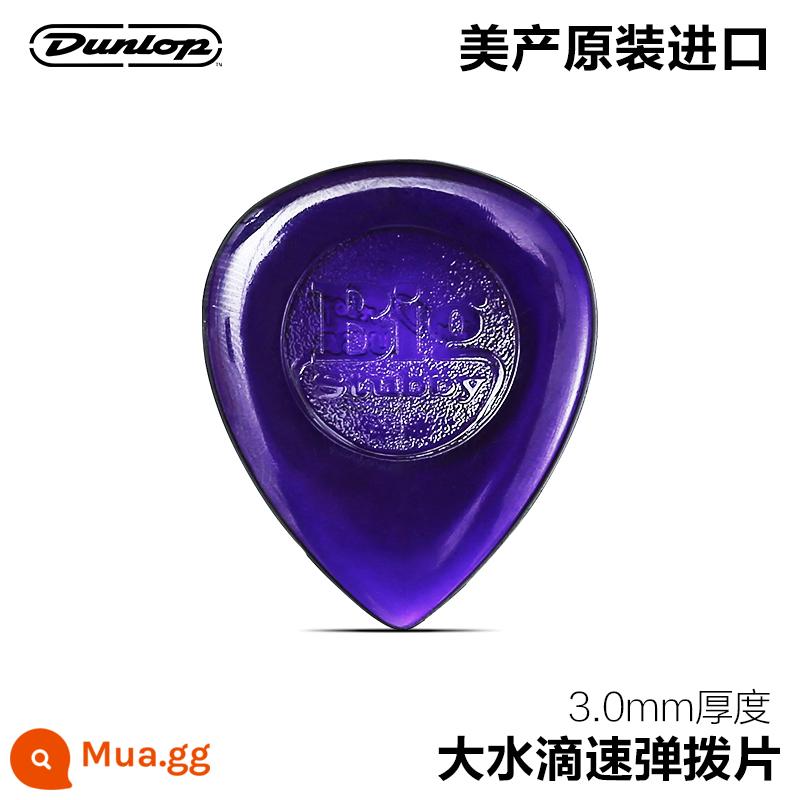 Dunlop Dunlop Điện Acoustic Plectrum Jazz Bass Lớn Tam Giác Nhỏ Giọt Nước Dân Gian Đàn Guitar Quét Dây Chống trơn trượt - Giọt nước lớn 3.0mm