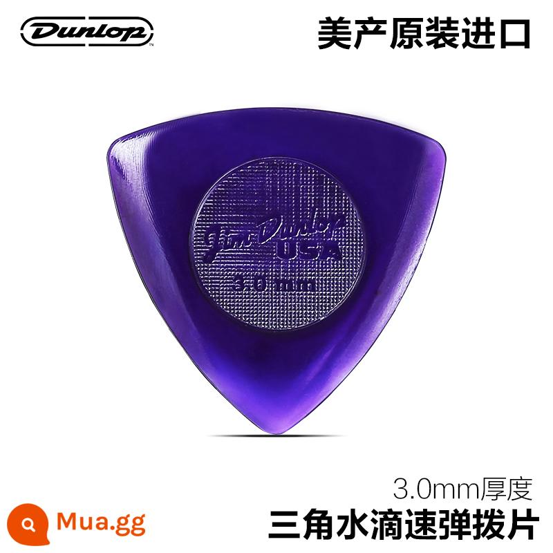 Dunlop Dunlop Điện Acoustic Plectrum Jazz Bass Lớn Tam Giác Nhỏ Giọt Nước Dân Gian Đàn Guitar Quét Dây Chống trơn trượt - Giọt nước hình tam giác lớn 3.0mm