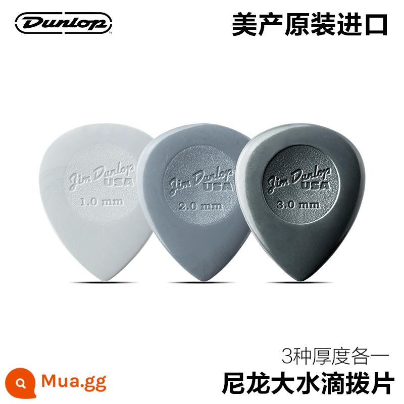 Dunlop Dunlop Điện Acoustic Plectrum Jazz Bass Lớn Tam Giác Nhỏ Giọt Nước Dân Gian Đàn Guitar Quét Dây Chống trơn trượt - Những giọt nylon lớn, một trong ba độ dày