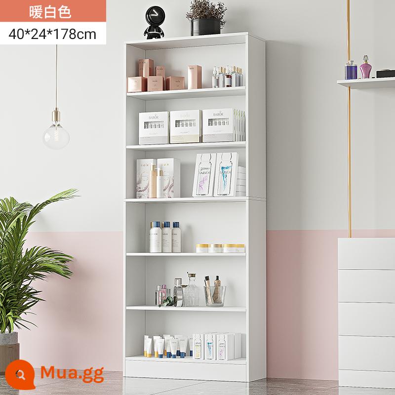 Tủ trưng bày mỹ phẩm làm đẹp đơn giản tủ trưng bày sản phẩm kệ trưng bày shop chăm sóc móng tay trưng bày shop mẹ và bé container - 40cm trắng ấm